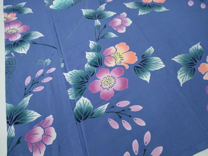 平和屋着物∴夏物　浴衣　注染　舞花文　綿　逸品　CABH1548ng