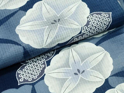 平和屋着物∴夏物　浴衣　綿紅梅　朝顔　綿　逸品　CABH1557ng
