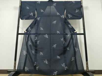 平和屋着物∴夏物　浴衣　綿麻紅梅　椿　綿麻　逸品　CABH1573ng