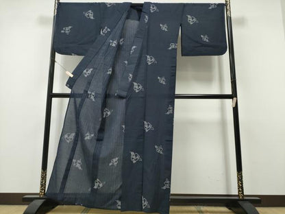平和屋着物∴夏物　浴衣　綿麻紅梅　椿　綿麻　逸品　CABH1573ng