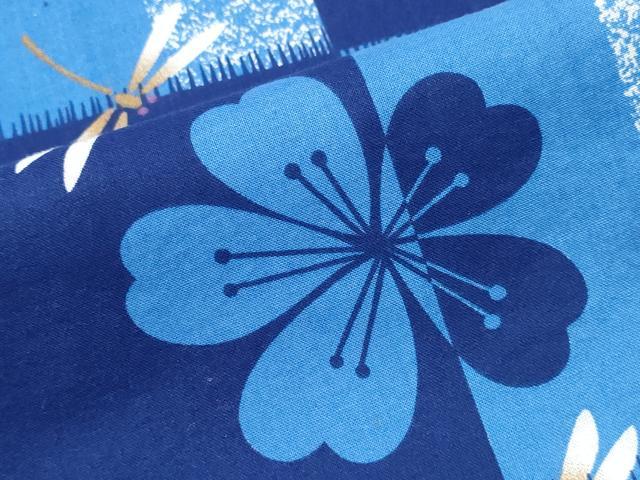 平和屋着物∴夏物　浴衣　市松蜻蛉桜　綿　逸品　CABH1574ng