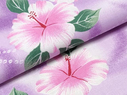 平和屋着物∴夏物　浴衣　流水花文　綿　逸品　CABH1575ng