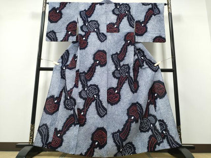 平和屋着物∴夏物　浴衣　有松鳴海絞り　風鈴　綿　逸品　未使用　CABH1584ng