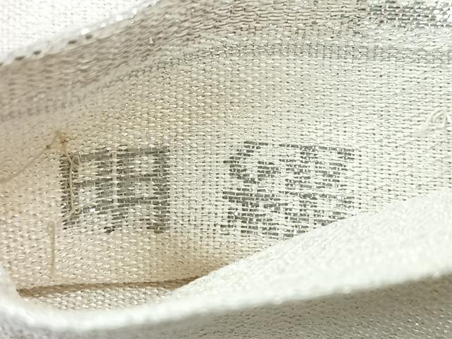 平和屋着物◎明綴　六通柄袋帯　遠山文　プラチナ箔　正絹　逸品　未使用　CABH1603nb