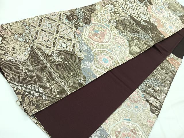 平和屋着物◎六通柄袋帯　天平花鳥文　金糸　正絹　逸品　CABH1605nb