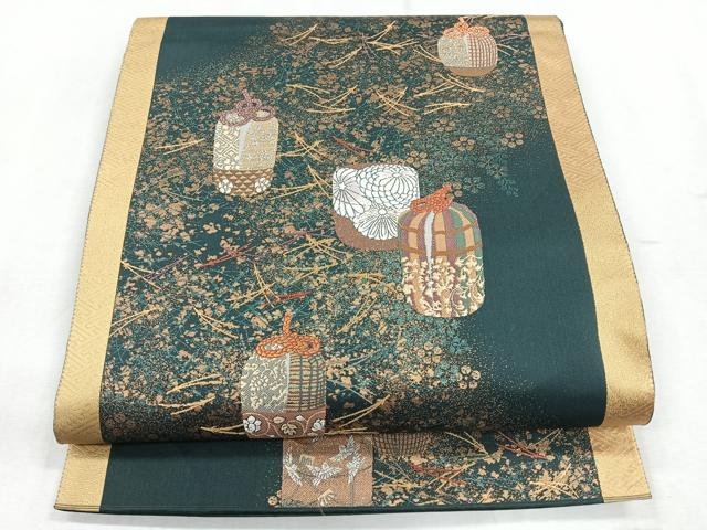 平和屋着物◎六通柄袋帯　仕覆　金糸　正絹　逸品　CABH1646nb
