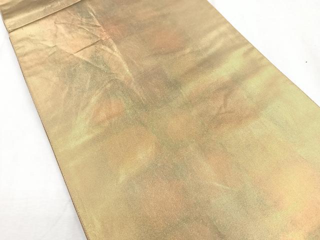 平和屋着物◎六通柄袋帯　霞文　陶漆箔　正絹　逸品　CABH1649nb