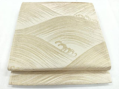 平和屋着物◎西陣　六通柄袋帯　流水文　金糸　正絹　逸品　CABH1692nb
