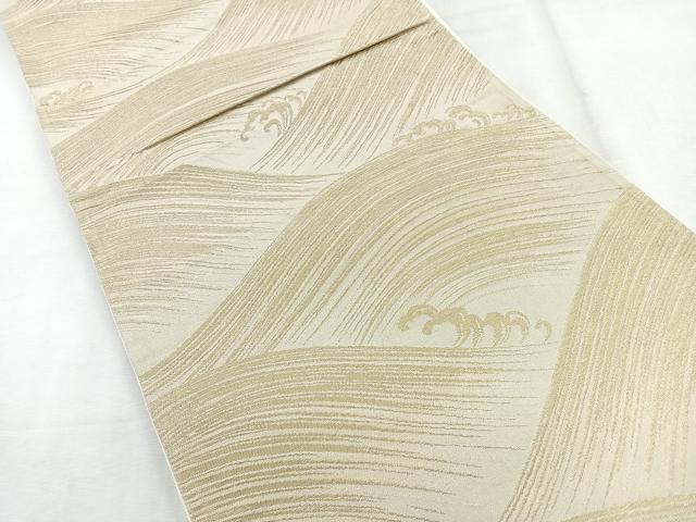 平和屋着物◎西陣　六通柄袋帯　流水文　金糸　正絹　逸品　CABH1692nb