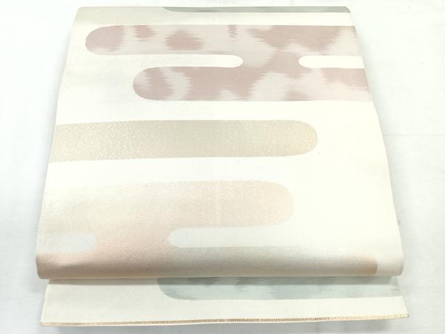 平和屋着物◎全通柄袋帯　エ霞紋　金糸　正絹　逸品　CABH1706nb