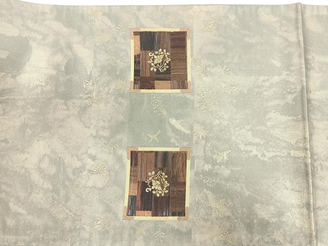 平和屋着物◎西陣の名門織元　いづくら謹製　太鼓柄袋帯　正倉院　木画　金糸　正絹　逸品　CABH1730nb
