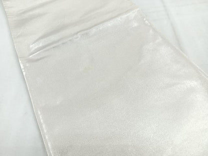 平和屋着物◎六通柄袋帯　霞文　銀糸　正絹　逸品　CABH1759nb