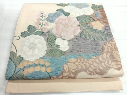 平和屋着物◎太鼓柄袋帯　辻が花　正絹　逸品　CABH1820nb