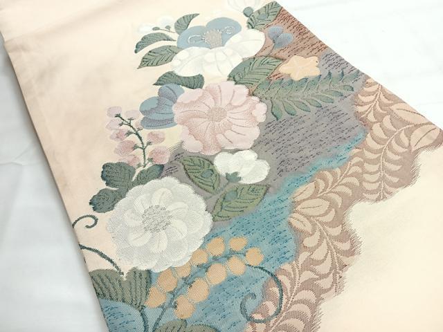 平和屋着物◎太鼓柄袋帯　辻が花　正絹　逸品　CABH1820nb