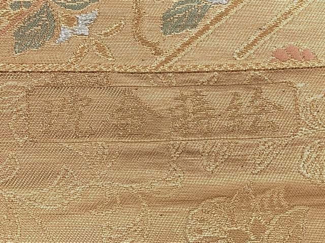 平和屋着物◎西陣　織華佐竹謹製　六通柄袋帯　洗金蒔絵　金銀糸　証紙付き　正絹　逸品　未使用　CABH1823nb