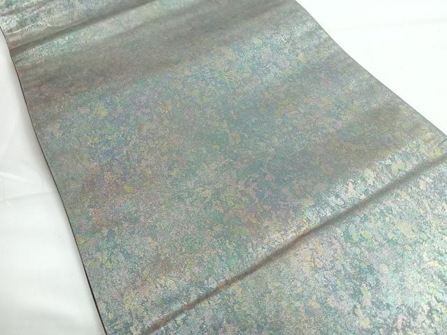 平和屋着物◎六通柄袋帯　霞文　引箔　正絹　逸品　CABH1831nb