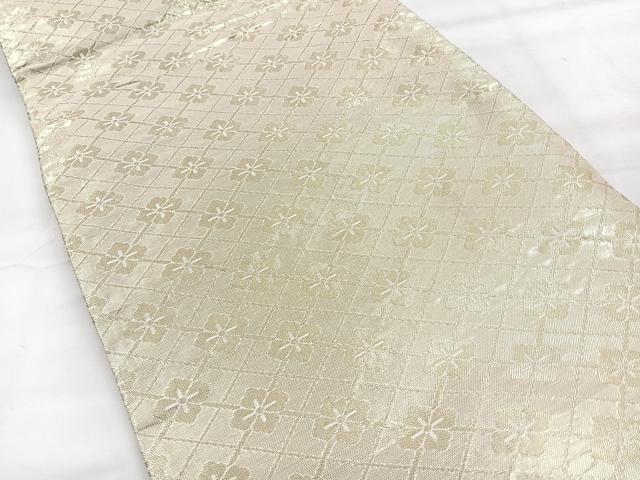 平和屋着物◎両面　六通柄袋帯　更紗花文　金銀糸　正絹　逸品　CABH1864nb