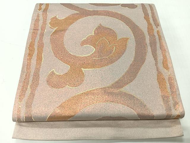 平和屋着物◎六通柄袋帯　唐草文　正絹　逸品　CABH1871nb