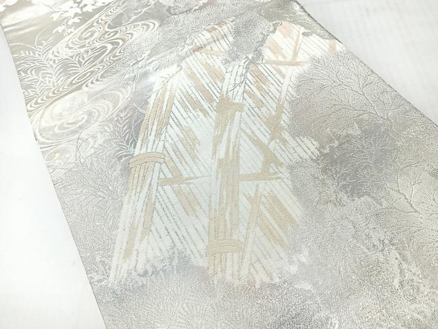平和屋着物◎六通柄袋帯　京洛錦　光琳水松文　二重引箔　金銀糸　正絹　逸品　CABH1884nb