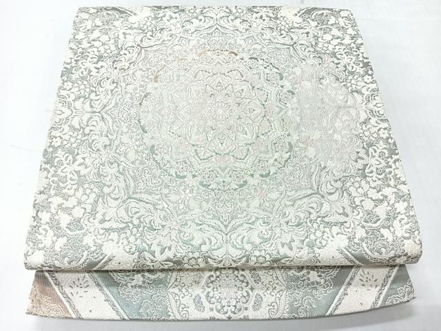 平和屋着物◎六通柄袋帯　更紗花文　金糸　正絹　逸品　CABH1887nb
