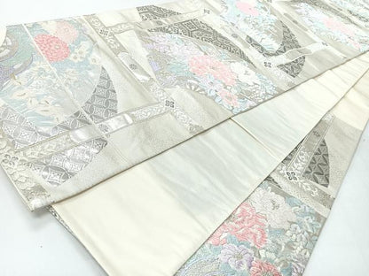 平和屋着物◎六通柄袋帯　唐織　瑞鳳錦　プラチナ二重箔　正絹　逸品　CABH1892nb