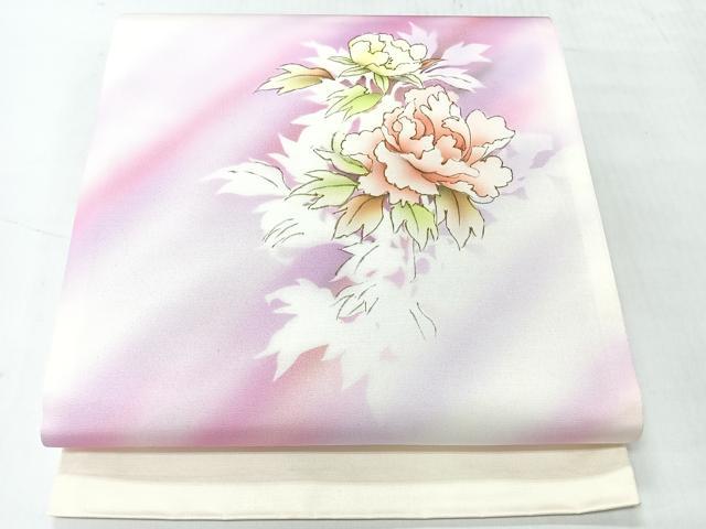 平和屋着物◎太鼓柄袋帯　手描き　舞花文　金彩　正絹　逸品　未使用　CABH1896nb