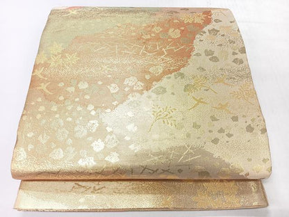 平和屋着物◎六通柄袋帯　道長飛鳥文　金糸　引箔　正絹　逸品　CABH1934nb