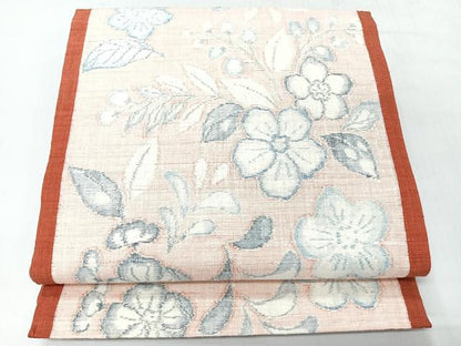 平和屋着物◎両面　六通柄袋帯　紬地　辻が花　正絹　逸品　未使用　CABH1936nb