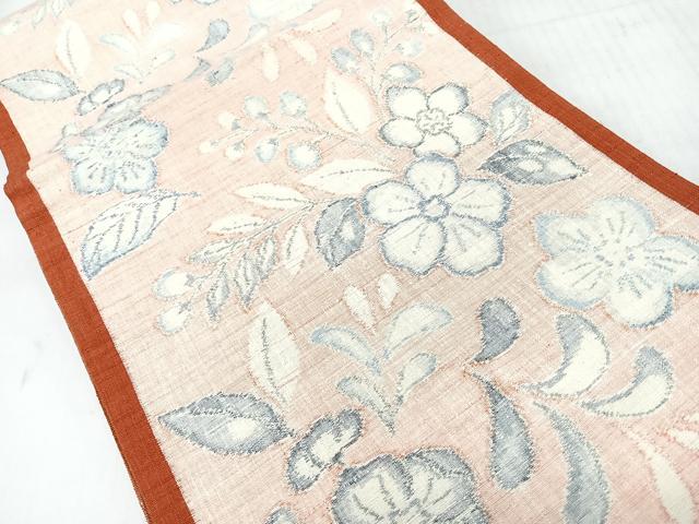 平和屋着物◎両面　六通柄袋帯　紬地　辻が花　正絹　逸品　未使用　CABH1936nb