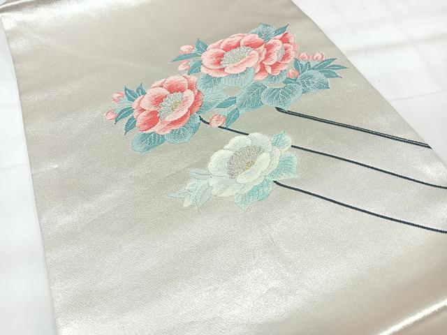 平和屋着物◎九寸名古屋帯　唐織　舞花文　金銀糸　正絹　逸品　CABH1948nb