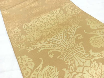 平和屋着物◎六通柄袋帯　花唐草文　金糸　正絹　逸品　CABH1954nb