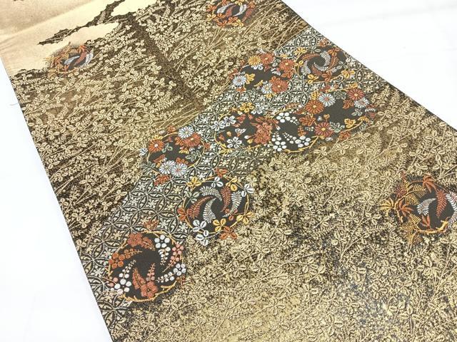平和屋着物◎六通柄袋帯　春秋佳香文　金銀糸　正絹　逸品　CABH1977nb
