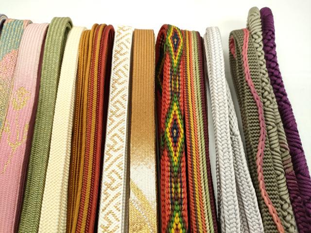 平和屋着物●和装小物　帯締め20本セット　高麗組　浮目絡み　畝打組　鴨川組　礼装用　金糸　未使用あり　逸品　CABH2009ju