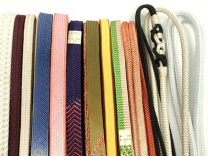 平和屋着物●和装小物　帯締め20本セット　高麗組　冠組　畝打組　笹浪組　奈良組　礼装用　金糸　未使用あり　逸品　CABH2013ju