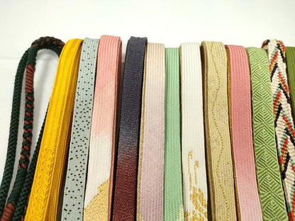 平和屋着物●和装小物　帯締め20本セット　高麗組　冠組　礼装用　金糸　未使用あり　逸品　CABH2017ju
