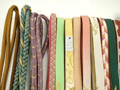 平和屋着物●和装小物　帯締め20本セット　高麗組　奈良組　大和組　礼装用　金糸　未使用多数　逸品　CABH2021ju