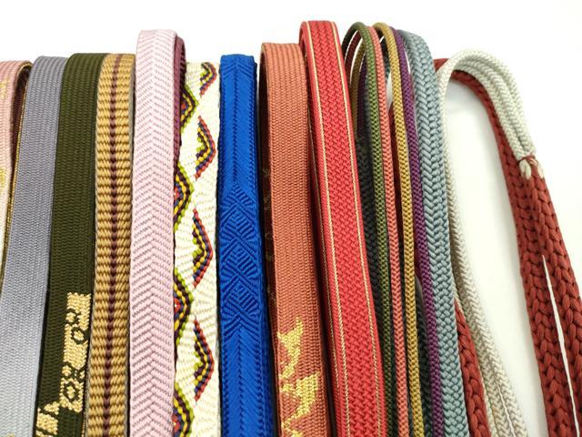 平和屋着物●和装小物　帯締め20本セット　高麗組　唐組　鎌倉組　奈良組　礼装用　金糸　未使用多数　逸品　CABH2022ju