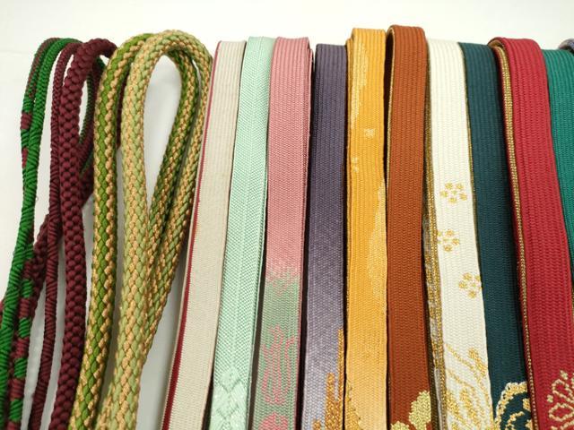 平和屋着物●和装小物　帯締め20本セット　高麗組　亀甲組　笹浪組　金銀糸　未使用あり　逸品　CABH2026ju