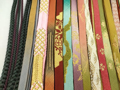 平和屋着物●和装小物　帯締め20本セット　高麗組　唐組　奈良組　鴨川組　金銀糸　未使用あり　逸品　CABH2027ju