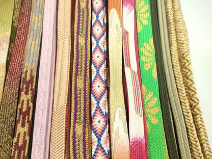 平和屋着物●和装小物　帯締め20本セット　高麗組　貝の口組　唐組　笹浪組　礼装用　金糸　未使用あり　逸品　CABH2031ju