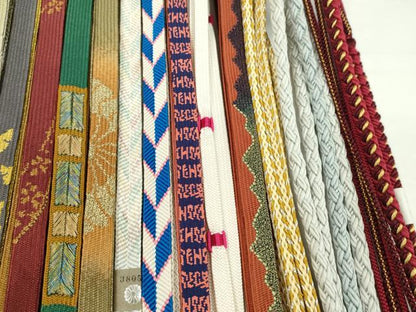 平和屋着物●和装小物　帯締め20本セット　高麗組　笹浪組　奈良組　飾り玉　金銀糸　未使用あり　逸品　CABH2041ju