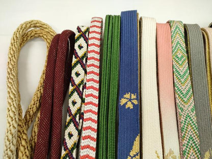 平和屋着物●和装小物　帯締め20本セット　高麗組　冠組　笹浪組　唐組　変わり貝の口組　礼装用　金銀糸　未使用あり　逸品　CABH2042ju
