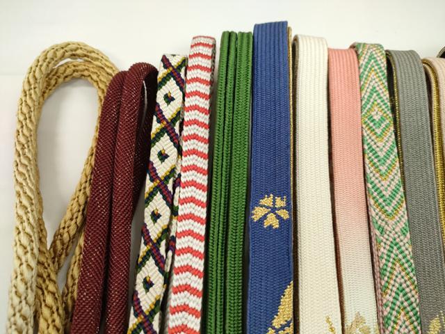 平和屋着物●和装小物　帯締め20本セット　高麗組　冠組　笹浪組　唐組　変わり貝の口組　礼装用　金銀糸　未使用あり　逸品　CABH2042ju