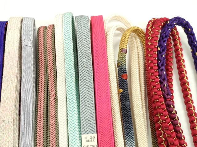 平和屋着物●和装小物　帯締め20本セット　高麗組　唐組　笹浪組　礼装用　振袖用　金銀糸　長尺あり　未使用多数　逸品　CABH2043ju