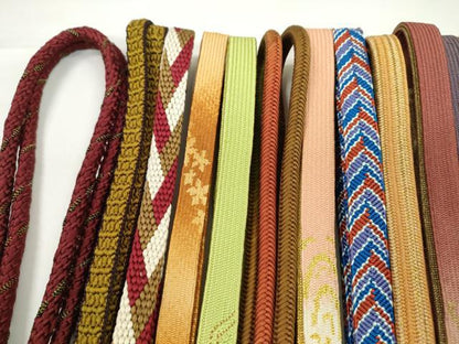 平和屋着物●和装小物　帯締め20本セット　高麗組　貝の口組　笹浪組　奈良組　御岳組　礼装用　金銀糸　未使用あり　逸品　CABH2046ju