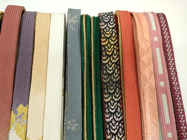 平和屋着物●和装小物　帯締め20本セット　高麗組　貝の口組　笹浪組　奈良組　御岳組　礼装用　金銀糸　未使用あり　逸品　CABH2046ju