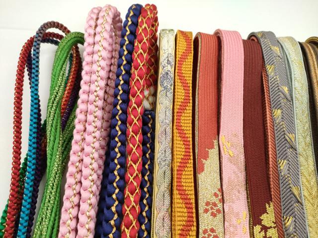 平和屋着物●和装小物　帯締め20本セット　高麗組　冠組　笹浪組　大和組　振袖用　金銀糸　未使用あり　逸品　CABH2048ju