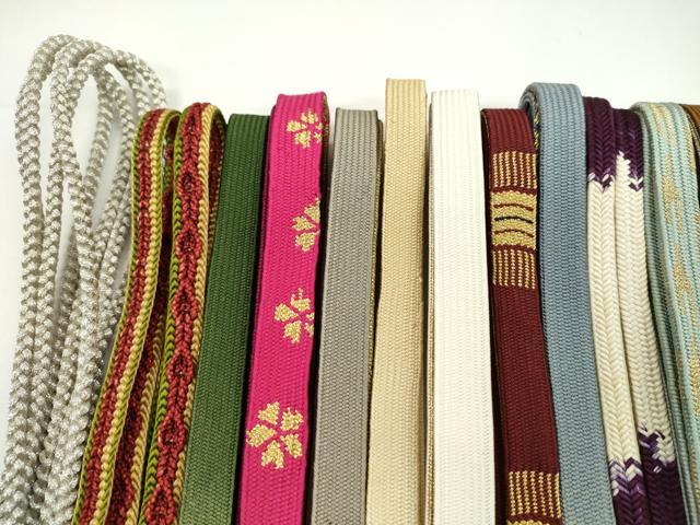 平和屋着物●和装小物　帯締め20本セット　高麗組　貝の口組　冠組　唐組　礼装用　金銀糸　未使用あり　逸品　CABH2049ju