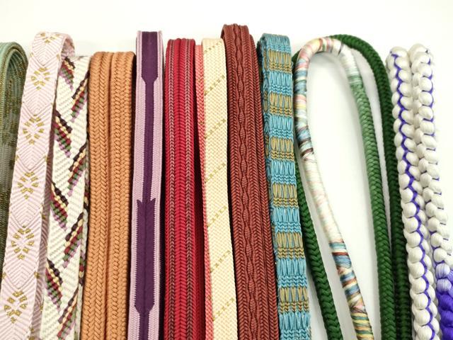 平和屋着物●和装小物　帯締め20本セット　高麗組　冠組　唐組　笹浪組　鴨川組　金糸　未使用あり　逸品　CABH2051ju