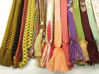 平和屋着物●和装小物　帯締め20本セット　高麗組　冠組　唐組　笹浪組　鴨川組　金糸　未使用あり　逸品　CABH2051ju